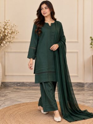 Green Pakistani Wholesale Dhanak Suit