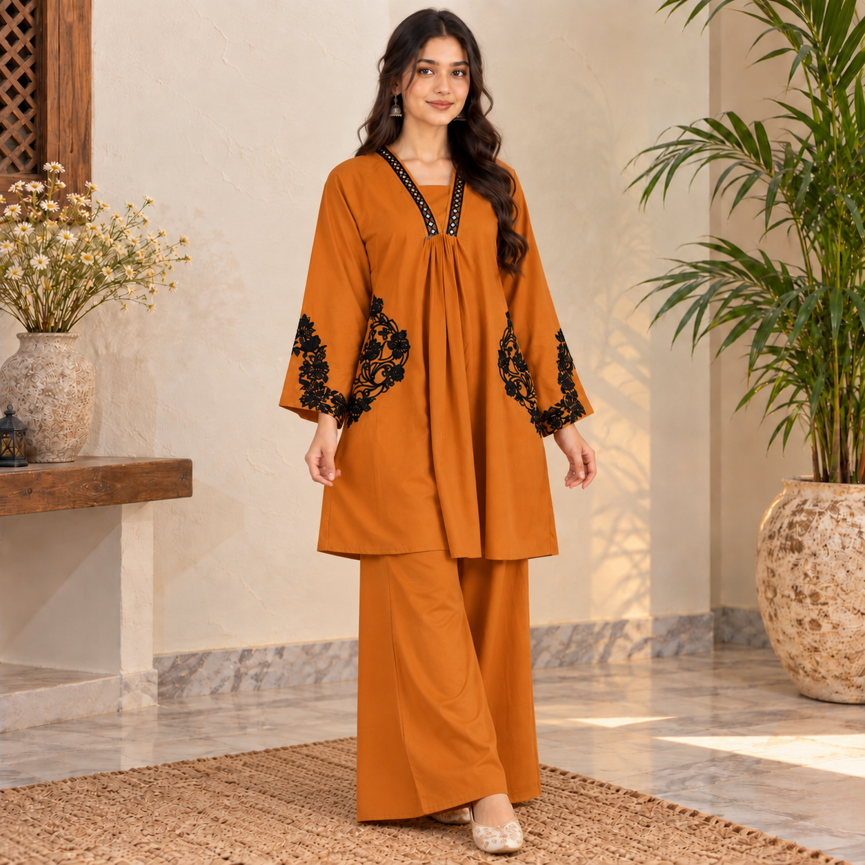 Mustard Wholesale Dhanak Suit