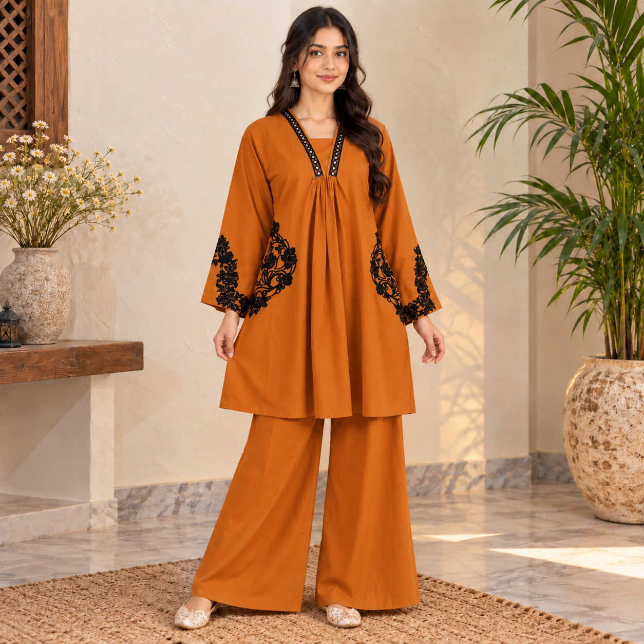 Mustard Wholesale Dhanak Suit