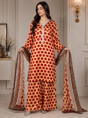Mustard Yellow Wholesale Pakistani Silk Suit