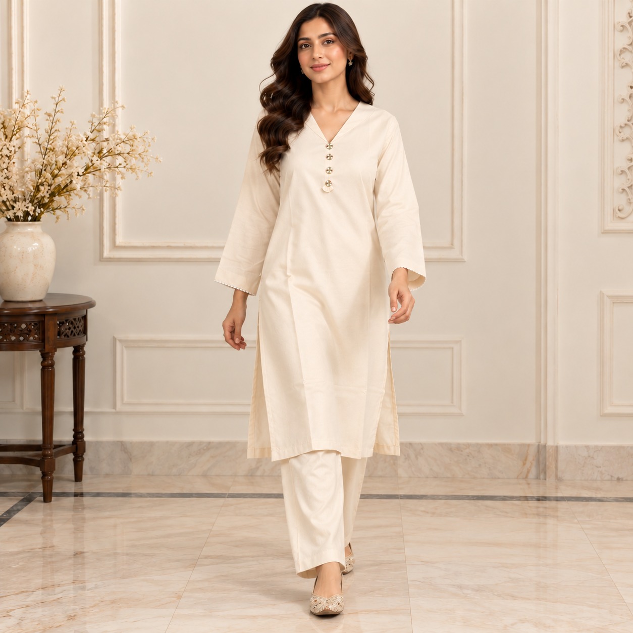 Off-White Wholesale Dhanak Suit