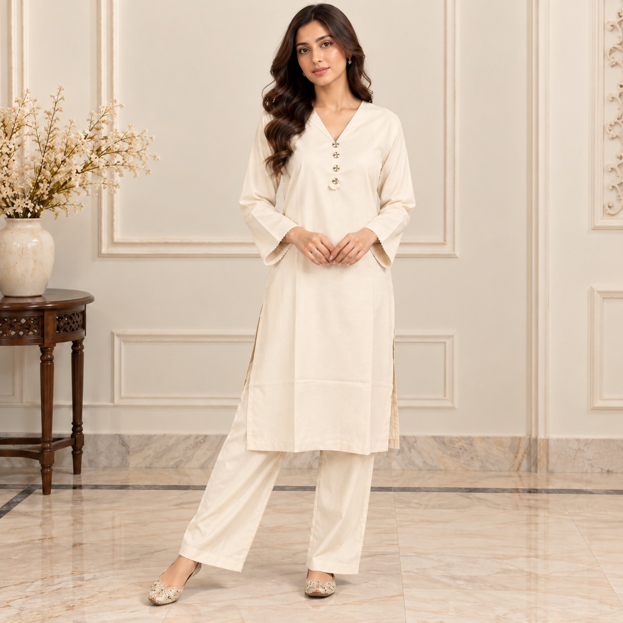 Off-White Wholesale Dhanak Suit