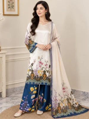 Off-White Pakistani Silk Suit Wholesale