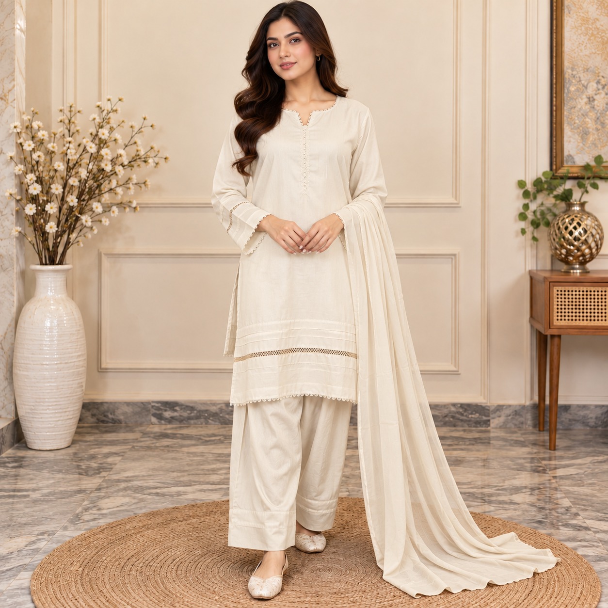 Off-White Wholesale Dhanak Suit