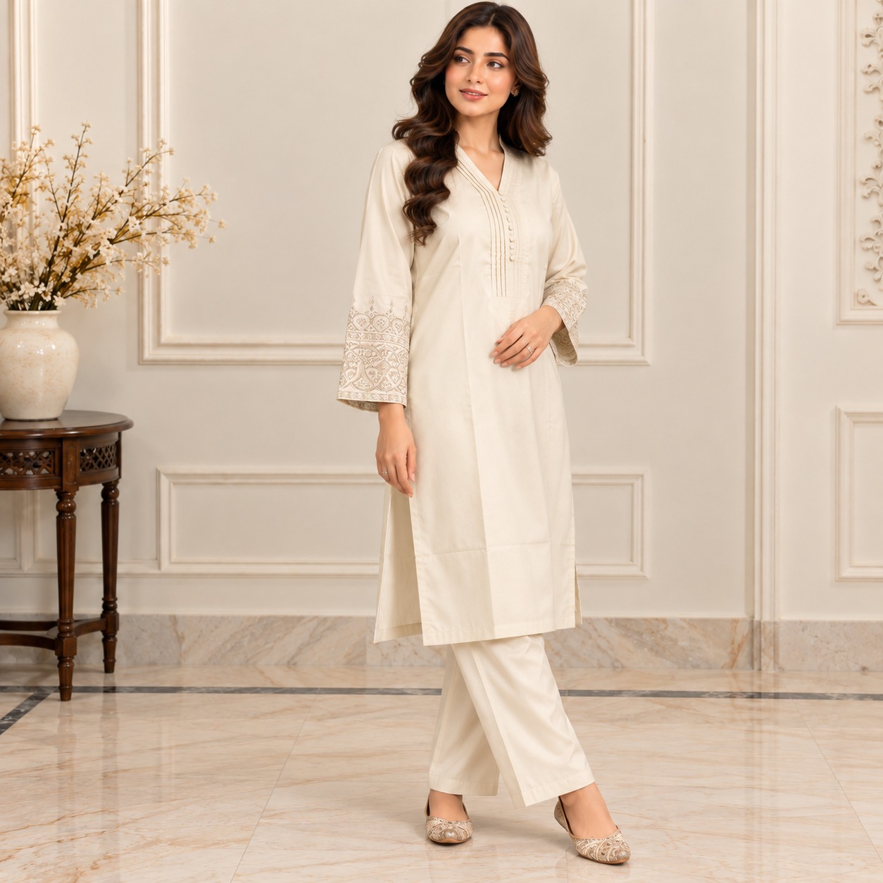 Off-White Wholesale Dhanak Suit