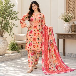 Peach Wholesale Pakistani Clothes Dallas (2)