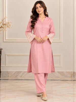 Pink Pakistani Wholesale Dhanak Suit