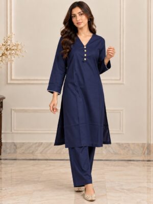Royal Blue Pakistani Wholesale Dhanak Suit