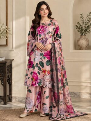 Soft Pink Pakistani Silk Suit Wholesale