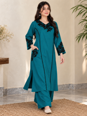 Teal Wholesale Pakistani Dhanak Suit