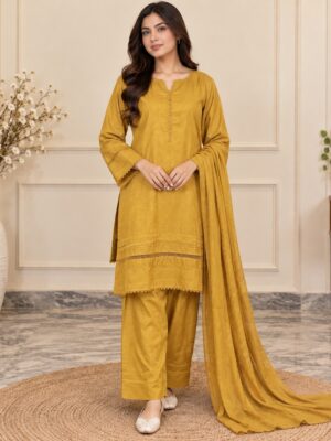 Yellow Pakistani Wholesale Dhanak Suit