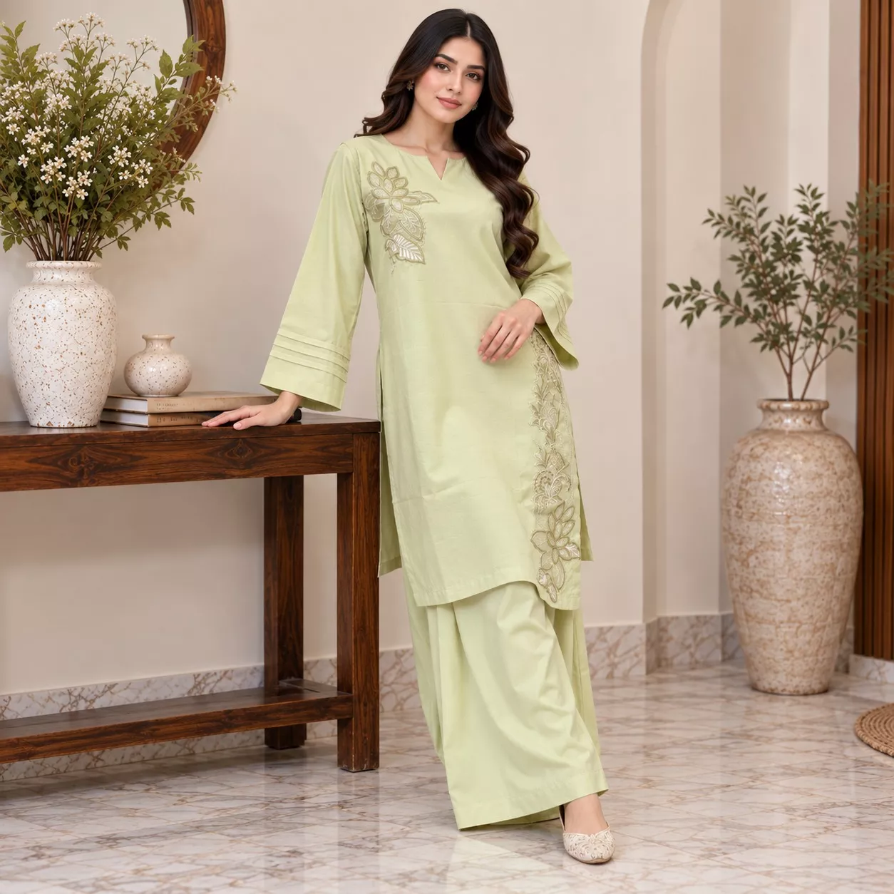 saga-green-wholesale-dhanak-suit