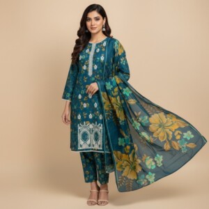 Bluish Cyan Wholesale Pakistani Clothing Suppliers