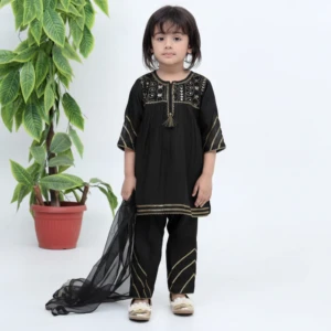Elegant black Girls Party Wear Wholesale dress