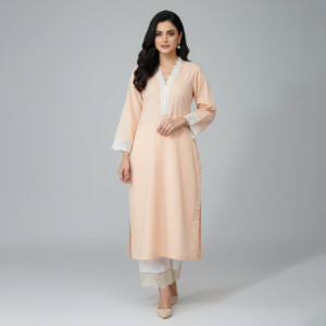 Peach Ready Made Pakistani Clothes UK