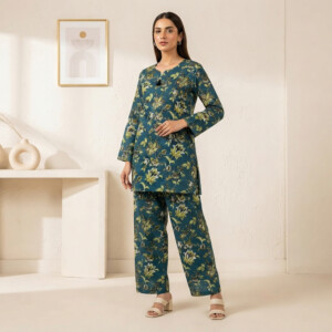 Teal Floral Printed Asian Clothes Wholesale Suppliers UK