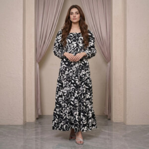 Deep Black wholesale maxi dress supplier