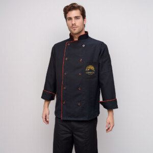 Black custom cheff coat