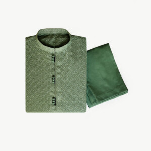 Hazel green chikankari mens shalwar kameez uk