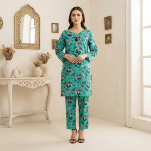 Mint Green Printed Ready Made Suits Birmingham