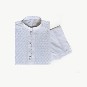 white chikankari shalwar kameez for men uk