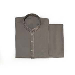 Grey Color Embroidered Men's Pakistani dresses online canada