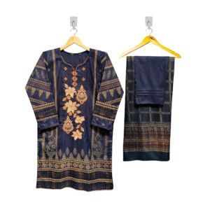 Navy Blue Embroidered Pakistani dresses Canada