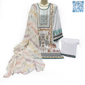 Pastel Grey Embroidered pakistani clothes online toronto