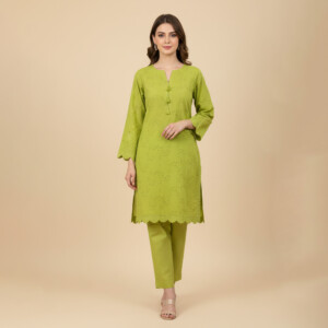 Avocado Green Wholesale Chikankari Co Ord Set