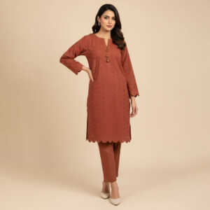 Brown Chikankari Co ord Set Wholesale