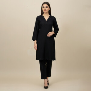 black chikankari co ord set wholesale