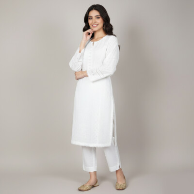 white chicken suit pakistani online