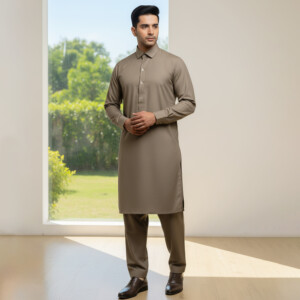 Mens Brownish Grey wholesale pakistani shalwar kameez